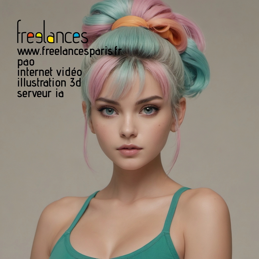 Pao mise en page internet vidéo illustration 3d serveur IA générative AI freelance paris studio de création magazines 8l501i00